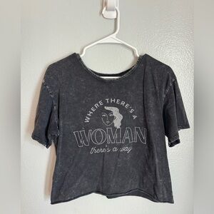 Caution To The Wind Where There’s A Woman There’s a Way Cropped Top Md